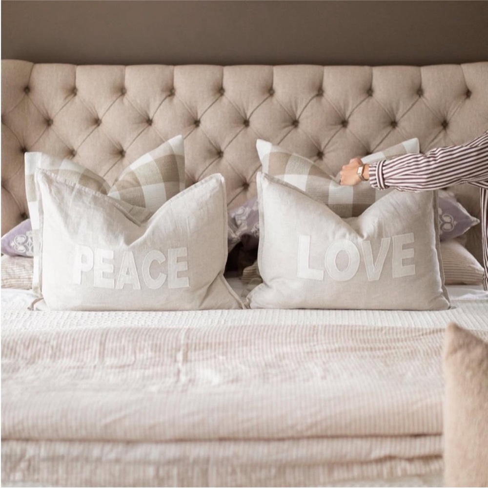 Jillian Harris x Pom Pom at Home for the Jilly Box Peace & Love Pillow Shams